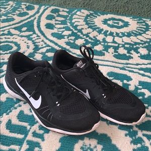 Black Nike running shoes